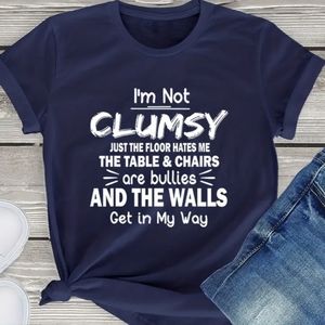 Clumsy Tee Sz L (8/10) Blue NIP Tagless